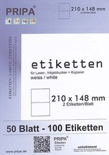 200 Etiketten 210x148 mm = 100