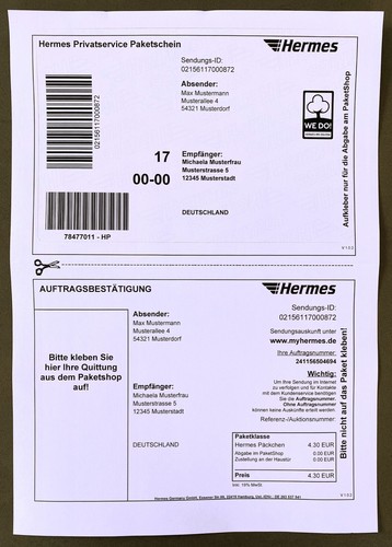 600 hermes etiketten - 1-600,