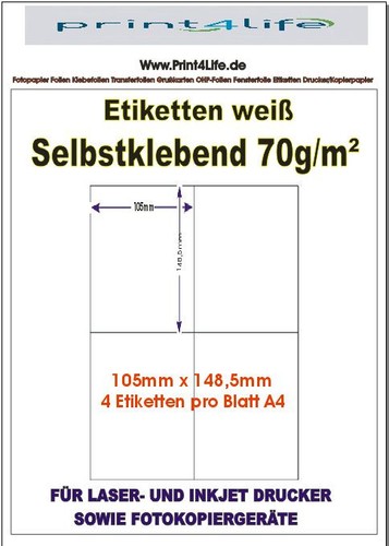 400 etiketten 105x148 din - 400,