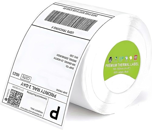 Thermo versand etiketten - etiketten, rolle