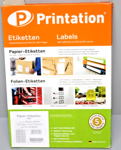Printation papier etiketten - printation, papier-etiketten
