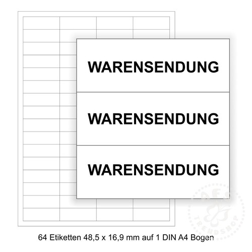 Aufkleber etiketten 5 - 64,